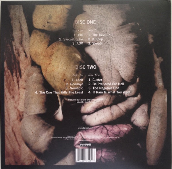 Image of Back Cover of 2xLP - VG+/EX - SLIPKNOT, .5: The Gray Chapter (Roadrunner Records  ; RR7545-1, Europe 2014, Gatefold, 2 Inners, 180 Gram Vinyl), ,  - 4326088E