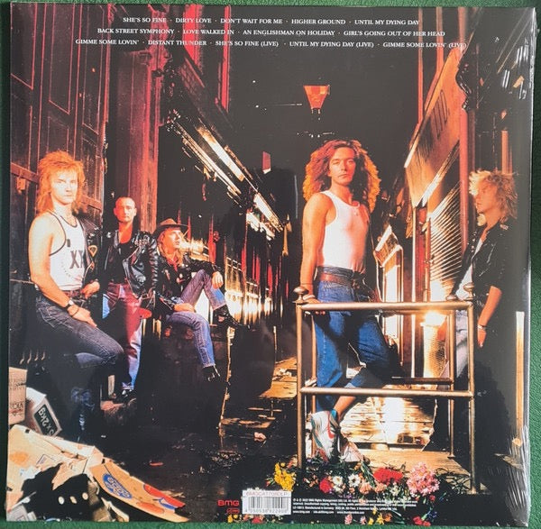 Image of Back Cover of 2xLP - EX/VG+ - THUNDER, Back Street Symphony (BMG ; BMGCAT708DLP, Europe 2023 Reissue, Gatefold, One Disc Gold Vinyl, One Disc Silver Vinyl), Strong VG+, Still In Stickered Shrinkwrap,  - 4326085E