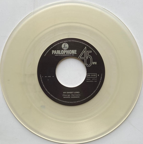 Image of Label Cover of 7" - VG+/VG+ - GEORGE HARRISON, My Sweet Lord (Parlophone; 8E 006 04692 M, Worldwide 2020 Reissue, Picture Sleeve, Clear Vinyl. RSD 2020. Limited Edition Numbered), Limited Edition No 00950,  - 4316212C