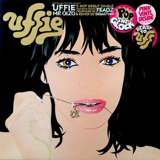 Image of Front Cover of 12" - VG/VG+ - UFFIE, Pop The Glock / Ready To Uff (Ed Banger Records; ED 008, France 2006, Picture Sleeve, Black Vinyl!!), ,  - 4326136E