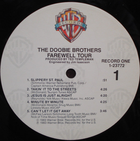 Image of Label Cover of 2xLP - VG/VG+ - THE DOOBIE BROTHERS, Farewell Tour (Warner Bros. Records; 9 23772-1 G, US 1983, Gatefold, 2 Inners, Winchester Pressing), Hype stickered sleeve.,  - 4316229C