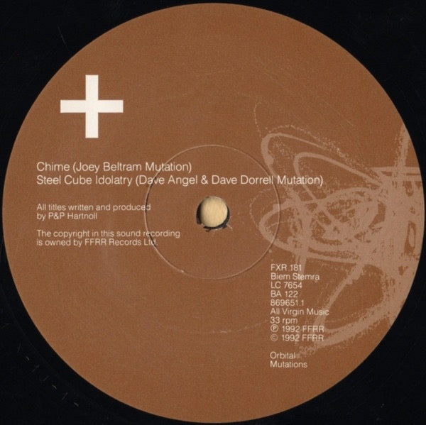 Image of Label Cover of 12" EP - VG+/VG - ORBITAL, Mutations (FFRR; FXR 181, Europe 1992, Titled Company Sleeve), ,  - 4316260C