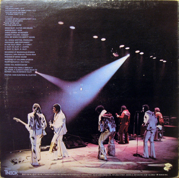 Image of Back Cover of LP - VG/VG+ - THE ISLEY BROTHERS, Go For Your Guns (T-Neck; PZ 34432, Canada 1977), Edgewear. Inner has a split, is a bit crumpled. ,  - 4326129E