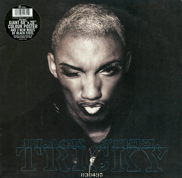 Image of Front Cover of 12" - VG+/VG+ - TRICKY, Black Steel (4th & Broadway; 12 BRW 320, Europe 1995, Picture Sleeve), Promo sticker on sleeve.,  - 4316264C