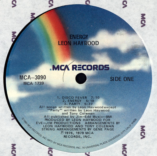 Image of Label Cover of LP - VG/EX - LEON HAYWOOD, Energy (MCA Records; MCA 3090, US 1979, Pinckneyville pressing), ,  - 4326152E