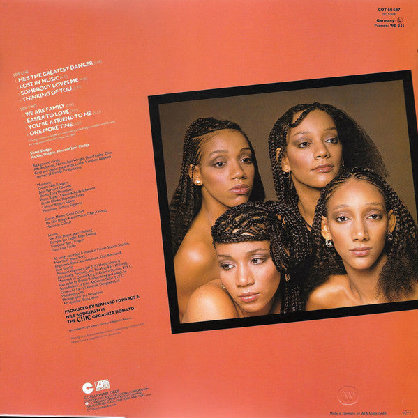 Image of Back Cover of LP - VG+/EX - SISTER SLEDGE, We Are Family (Cotillion; COT 50 587, UK 1979), Light creasing on edges of sleeve.,  - 4346166S