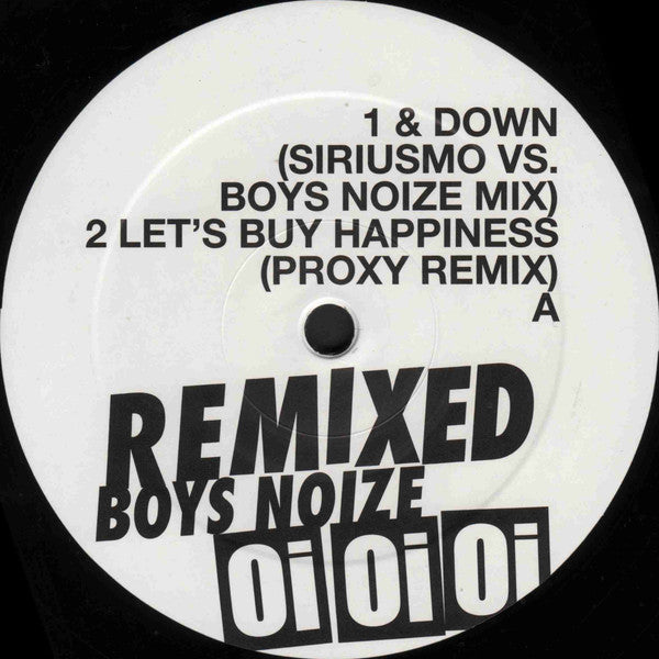 Image of Label Cover of 12" EP - VG/VG+ - BOYS NOIZE, Oi Oi Oi Remixed (Boysnoize Records; BNR022, Germany 2008, Picture Sleeve), ,  - 4326145E