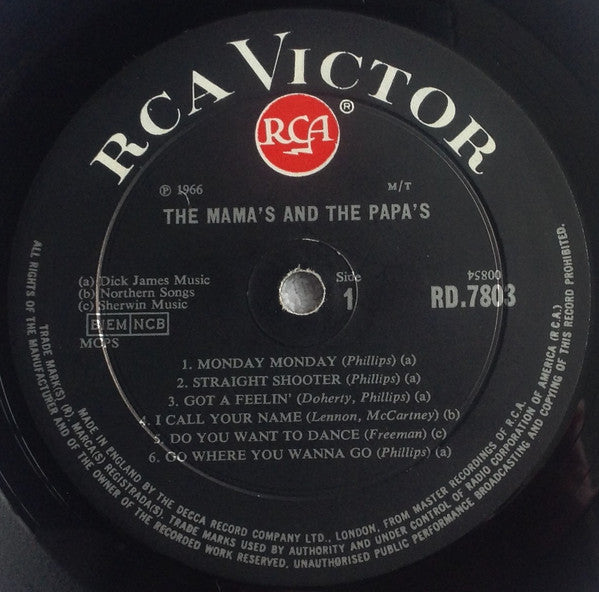 Image of Label Cover of LP - VG/VG - THE MAMAS AND THE PAPAS, If You Can Believe Your Eyes & Ears (RCA Victor Red Spot; RD7803, UK 1966, Laminated Front Sleeve, Mono), ,  - 4226208E