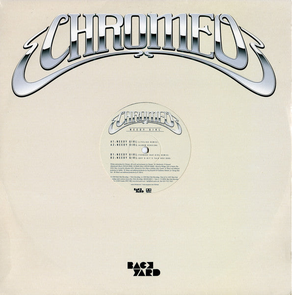 Image of Front Cover of 12" - VG+/VG+ - CHROMEO, Needy Girl (Back Yard Recordings; BACK29DJC1, UK 2008, Die Cut Picture Sleeve), ,  - 4326148E