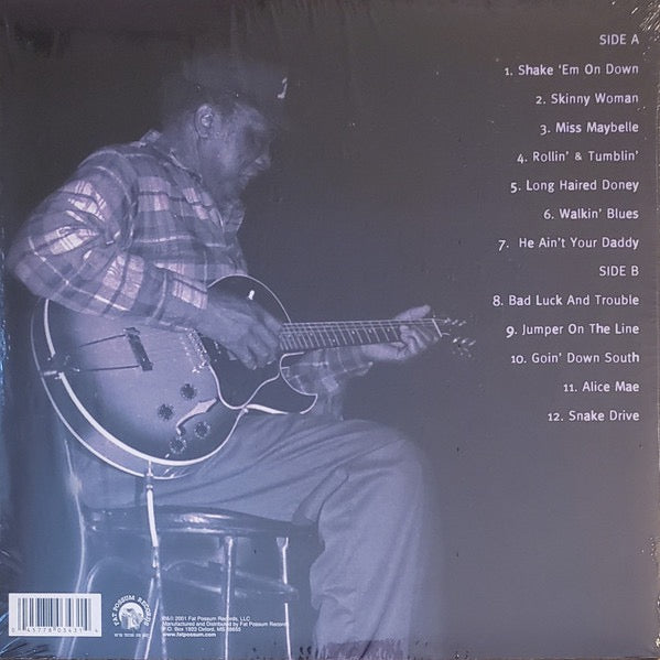Image of Back Cover of LP - NEW/NEW - R.L. BURNSIDE, Burnside On Burnside (Fat Possum Records; 80343-1, US , Repress), , R.L. Burnside�s Burnside on Burnside (2001) captures the Mississippi blues musician live, with Cedric Burnside on drums and Kenny Brown on guitar. Hypnotic Hill Country blues, driving rhythms and electric guitar, with �Goin� Down South� and �Shake �Em on Down�. - 4236218E