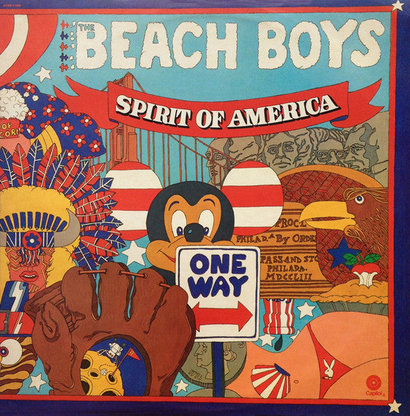 Image of Front Cover of 2xLP - VG/VG - THE BEACH BOYS, Spirit Of America (Capitol Records Red Labels; SVBB-11384, US 1975, Gatefold With Speech Bubble Sticker On Rear), ,  - 4316384C