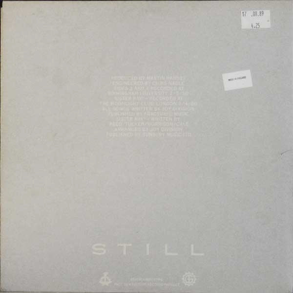 Image of Back Cover of 2xLP - VG/VG - JOY DIVISION, Still (Factory; FAC40, UK 1989 Reissue, Non-Embossed Grey Gatefold, Side Opening, No Inners), Light edge wear and sticker ghost on front cover. A few hairlines on discs.,  - 4346186S