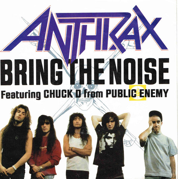 Image of Front Cover of 7" - VG/VG - ANTHRAX FEATURING CHUCK D, Bring The Noise (Island Records; IS 490, UK 1991, Picture Sleeve, Single Sided, Etched), ,  - 4316415C