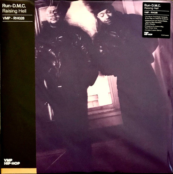 Image of Front Cover of LP - VG+/VG+ - RUN DMC, Raising Hell (Profile Records / Vinyl Me Please; PRO-1217, US 2022 Reissue, Stencil, 180 Gram Green Neon Vinyl, with Obi), ,  - 4346097S