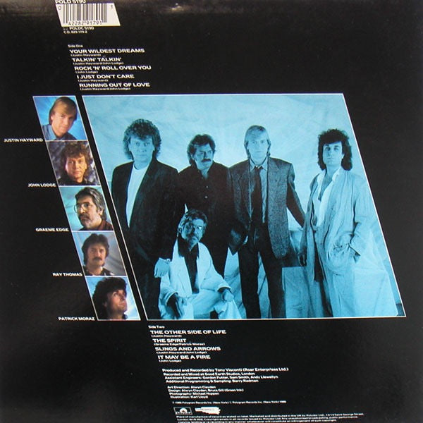 Image of Back Cover of LP - VG/VG+ - THE MOODY BLUES, The Other Side Of Life (Polydor; POLD 5190, UK 1986, Inner), ,  - 4316387C