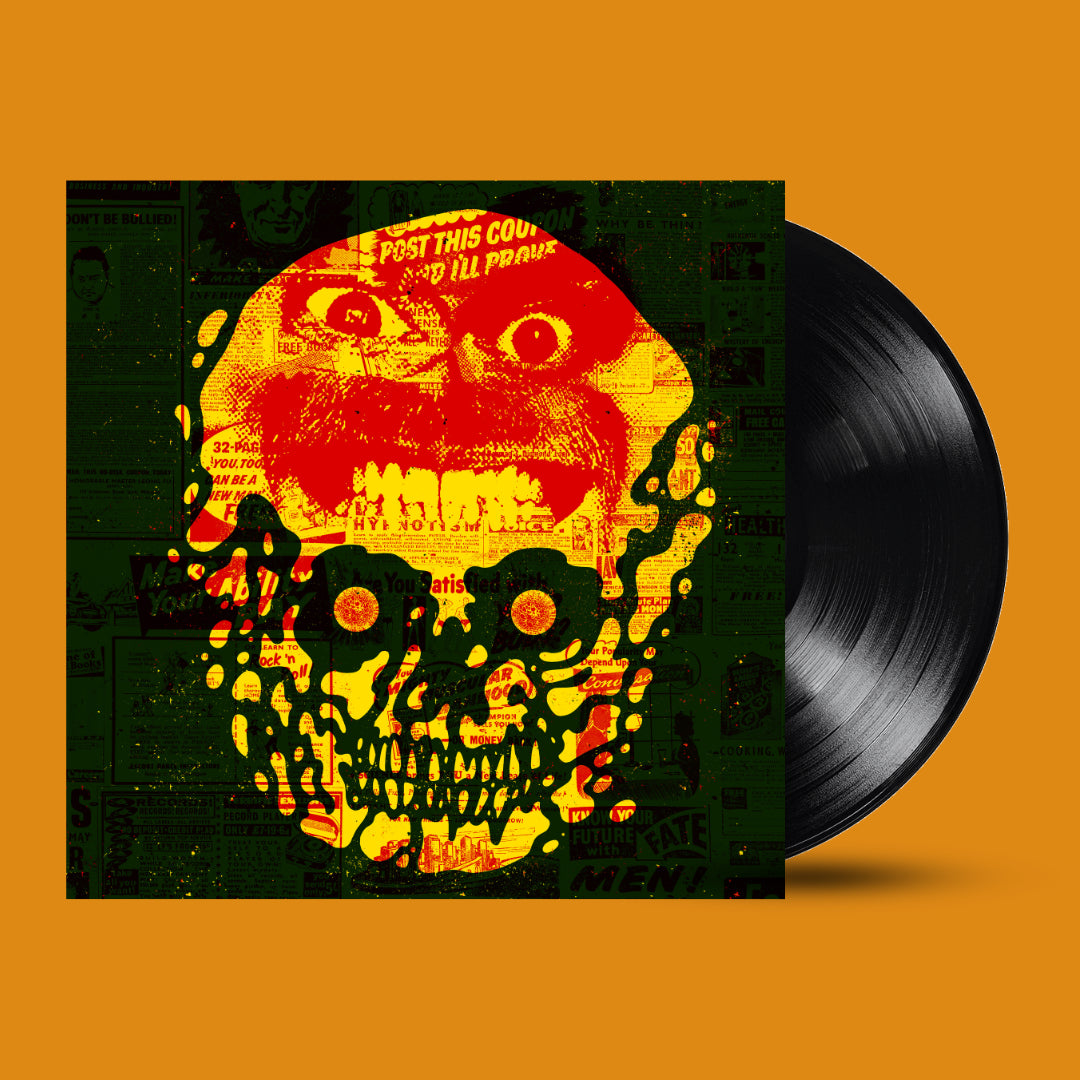 Image of Front Cover of LP - NEW/NEW - PULLED APART BY HORSES, Dopamine Hits (Damage Limited; DL1LP, UK 2027, Screenprinted Sleeve, Black Vinyl), , Sixth album from the Leeds rock band, recorded with early collaborator James Kenosha. A restless mix of punk, post-punk, motorik rhythms, sludgy riffs, synths and big hooks, self-released on their own label. - 9419894C