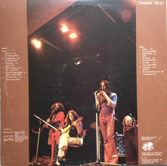 Image of Back Cover of LP - VG+/VG+ - GRYPHON, Gryphon (Transatlantic Picture Label; TRA262, UK 1973, Textured Gatefold, No speed indication on the labels), ,  - 2826261E