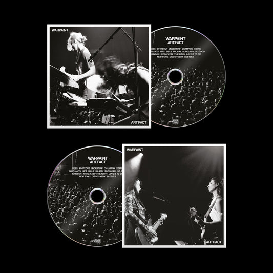 Image of Front Cover of CD - NEW - WARPAINT, ARTIFACT (Rough Trade Records; RT0673CD, UK 2026), , Warpaint’s 16-track live collection features performances recorded between 2022 and 2024 across Europe and the US, including songs such as Undertow, Love Is To Die and New Song. - 9419919C