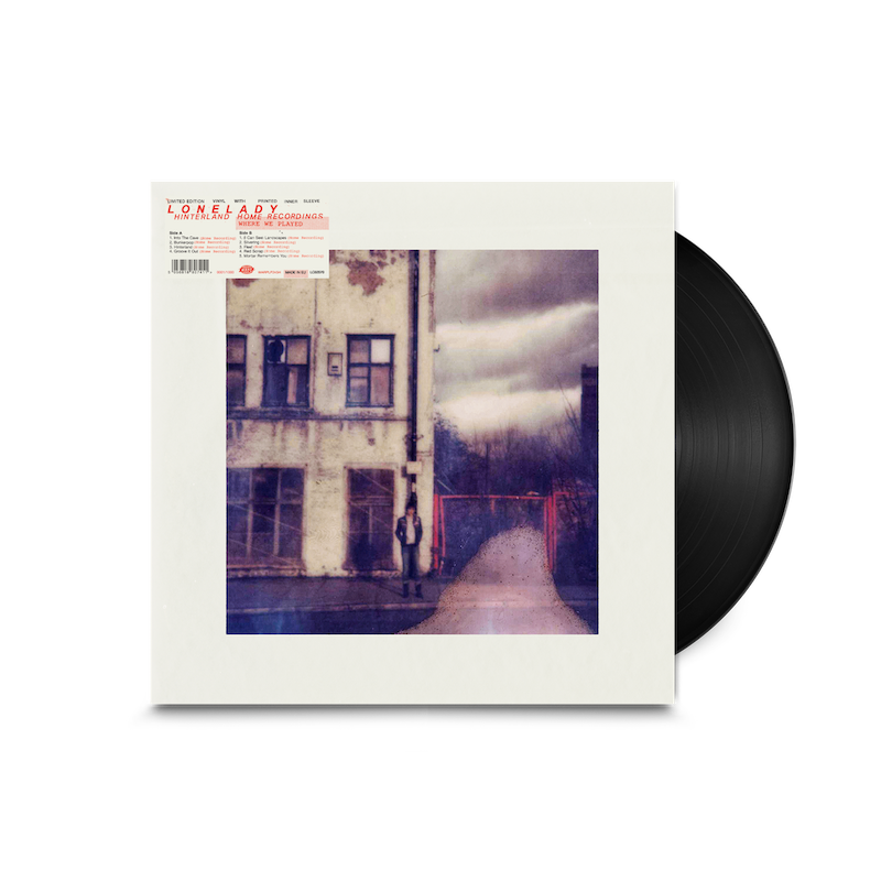 Image of Front Cover of LP - NEW/NEW - LONELADY, Hinterland Home Recordings (Warp Records; WARPLP245H, UK 2027, Inner, Black Vinyl), , A collection of Julie Campbell’s original Manchester bedroom recordings of the songs from LoneLady’s 2015 album Hinterland, recorded between 2011 and 2013. Mastered by Bill Skibbe, with new artwork by Patrick Savile. - 9419923C