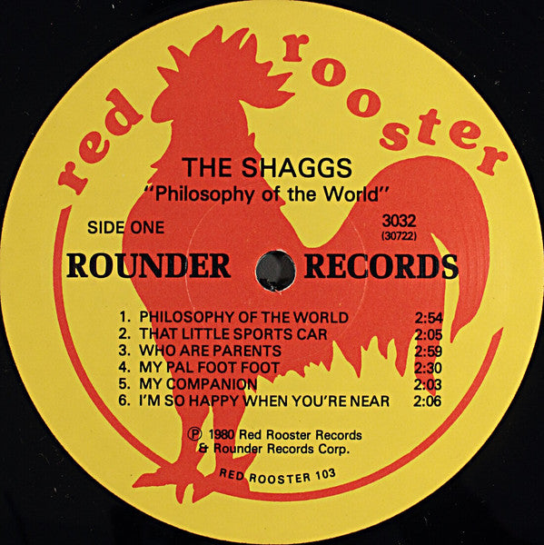 Image of Label Cover of LP - VG/VG+ - THE SHAGGS, Philosophy Of The World (Red Rooster Records; 103, US 1980 Reissue, Misprint: 37022 is 30722 on both labels), Edge Wear,  - 4346202S