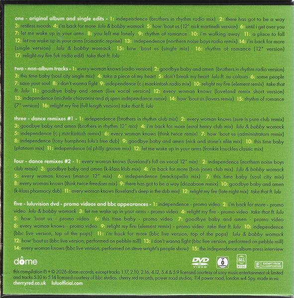 Image of Back Cover of 5xCD - M/M - LULU, Independence (Dome Records; DOME5BX355, UK 2026, Box Set), ,  - 4336099E
