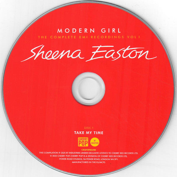 Image of Label Cover of 5xCD - M/M - SHEENA EASTON, Modern Girl - The Complete EMI Recordings Vol I (Cherry Pop; CR5POPBX290, UK 2025, Box Set), ,  - 4336107E