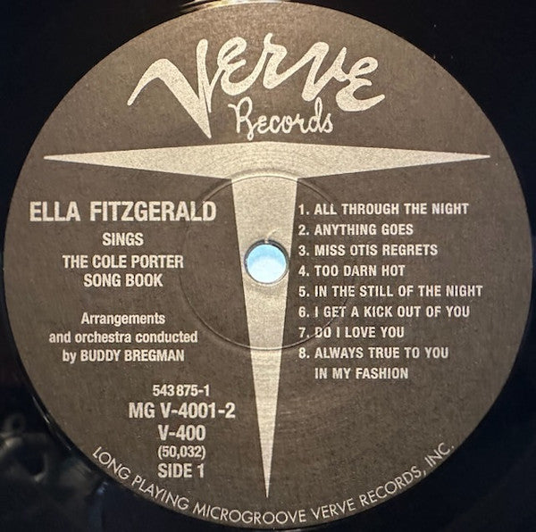 Image of Label Cover of 2xLP - VG+/VG+ - ELLA FITZGERALD, Ella Fitzgerald Sings The Cole Porter Songbook (Verve Records; MG V-4001-2, Germany 2000 Reissue, Gatefold, Mono, 180 Gram Vinyl), ,  - 4346226S