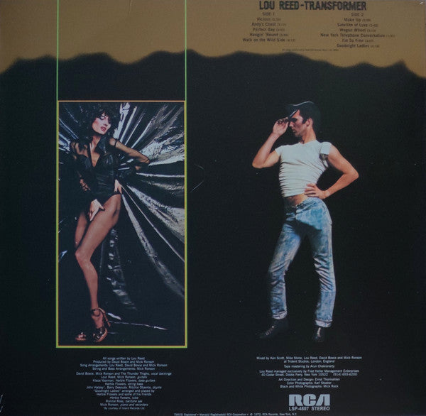 Image of Back Cover of LP - VG+/VG+ - LOU REED, Transformer (RCA Victor; LSP-4807, Germany 2020 Reissue, 180 Gram Vinyl), ,  - 4346227S