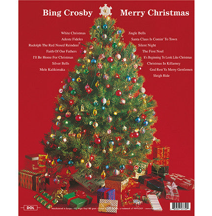 Image of Back Cover of LP - NEW/NEW - BING CROSBY, Merry Christmas (DOL; DOS759HP, Europe 2017, Picture Disc), ,  - 4316533C