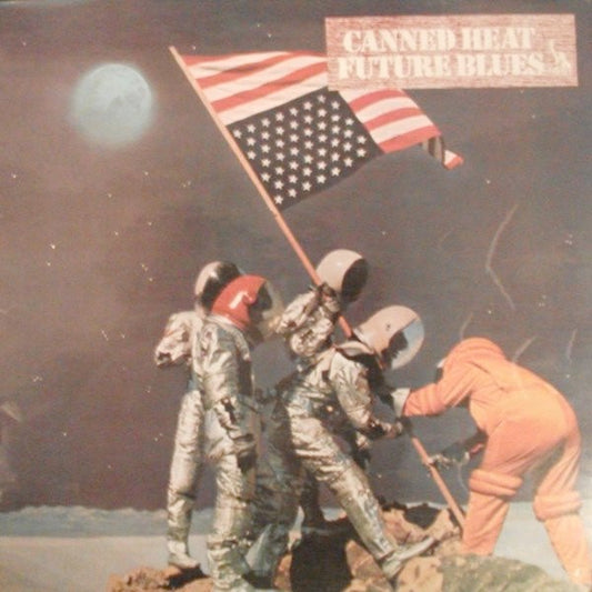 Image of Front Cover of 4714658C: LP - CANNED HEAT, Future Blues (Liberty Black; LBS 83364, UK 1970, Laminated Gatefold Sleeve, Stickered Sleeve) Light Marks only.  VG/G+