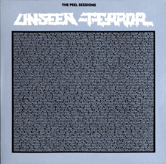 Image of Front Cover of 12" EP - VG/VG+ - UNSEEN TERROR, The Peel Sessions (Strange Fruit; SFPS069, UK 1989, Shane from Napalm Death), Edge & Ring Wear, inc Strange Fruit catalogue,  - 4346236S