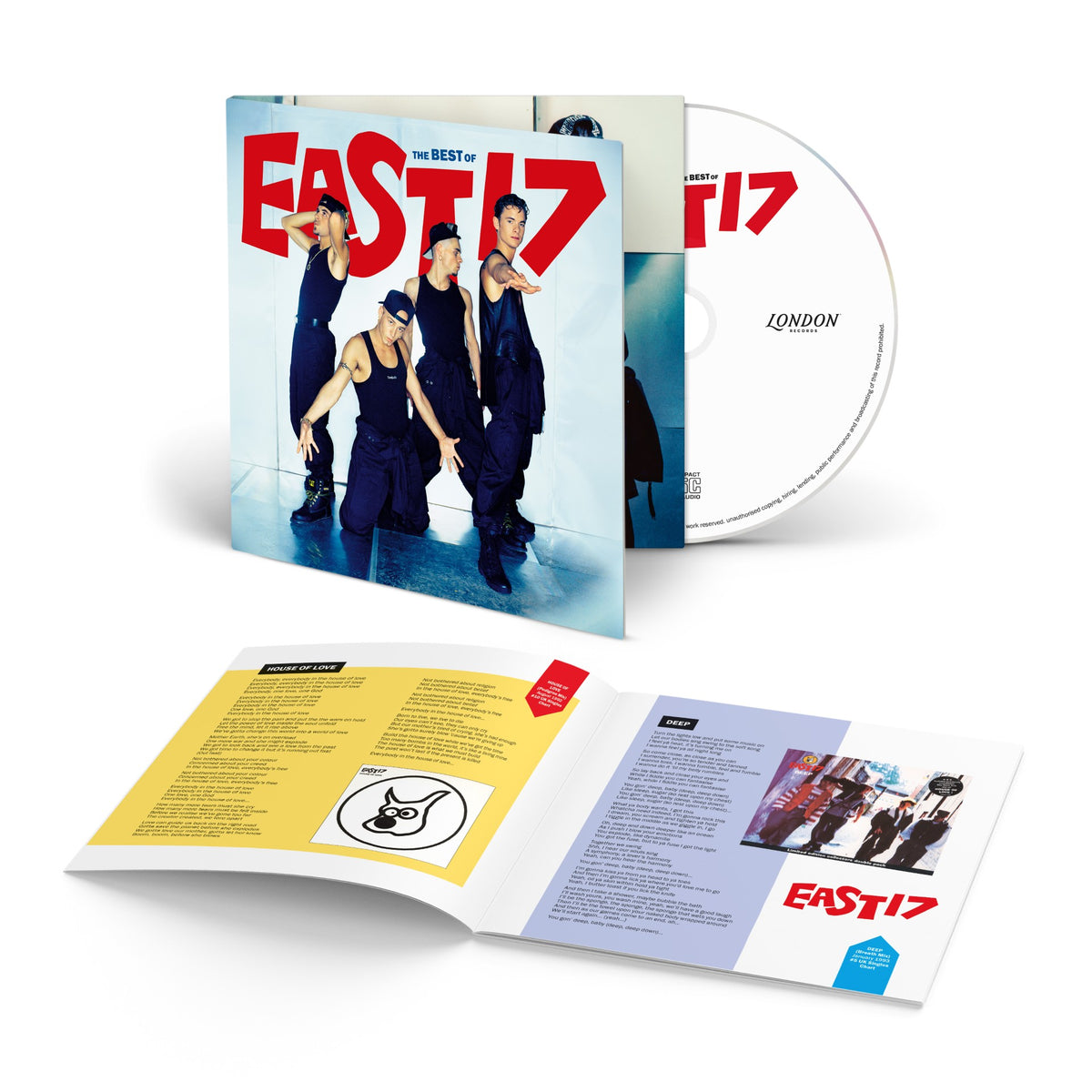 Image of Front Cover of CD - NEW - EAST 17, The Best Of (London Records; LMS1725939, UK 2026), , A greatest-hits collection from British pop group East 17, bringing together material from their catalogue on London Records. - 9420029C