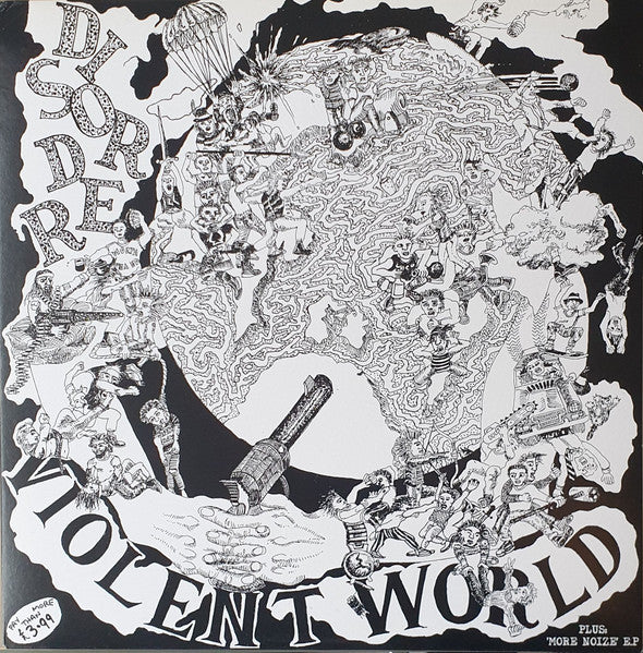 Image of Front Cover of LP - VG+/VG+ - DISORDER, Violent World Plus: More Noize E.P (Antisociety; anti 032, UK 2013, Insert, Pink Vinyl, Ltd to 100), ,  - 4346265S