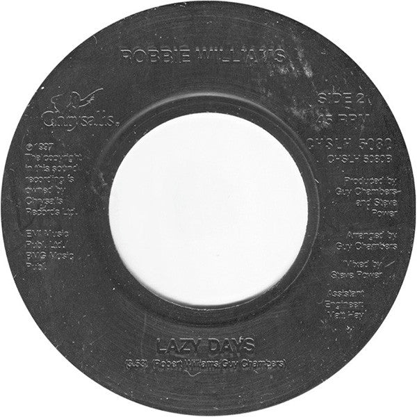 Image of Back Cover of 7" - /G+ - ROBBIE WILLIAMS, Let Me Entertain You (Chrysalis, Black Moulded Labels, Large Jukebox Centre; CHSLH 5080, UK 1998, Plain Sleeve), ,  - 4316623C