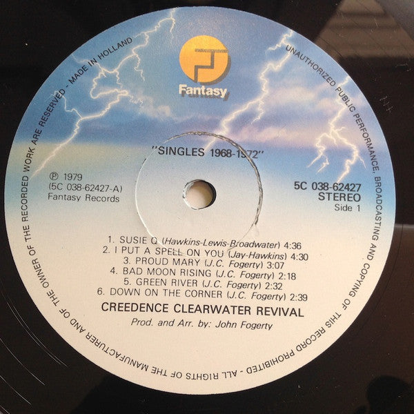 Image of Label Cover of LP - VG/VG+ - CREEDENCE CLEARWATER REVIVAL, Singles 1968-1972 (Fantasy; 5C 038-62427, Netherlands 1979), ,  - 4326317E