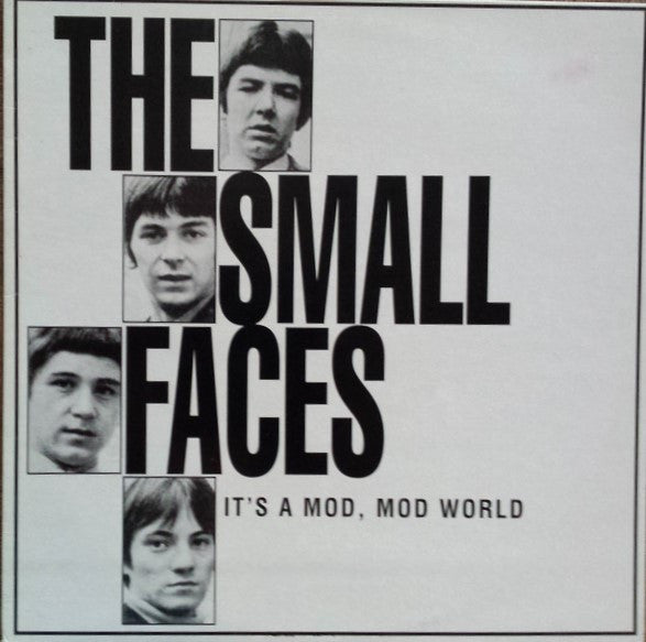 Image of Front Cover of LP - VG/VG - SMALL FACES, It's A Mod Mod World (Not On Label (Small Fa; J-60,  , Unofficial Release, White Label), Strong VG all around. Light hairlines and scuffs. WOL: Labels marked as A and B in pen. Creasing and light edge wear.,  - 4326295E
