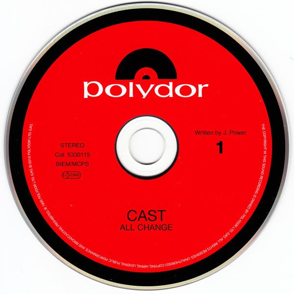 Image of Label Cover of 2xCD - VG+/VG+ - CAST, All Change (Polydor; 5330118, UK 2010 Reissue, Double Digipak, Booklet), Missing Transparent Slipcase,  - 4316719C