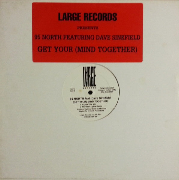 Image of Front Cover of 12" - VG/VG+ - 95 NORTH FEAT. DAVE SINKFIELD, Get Your (Mind Together) (Large Records; LJ-014, US 1994), Sleeve in opened shrinkwrap, vinyl has light manufacturing signs plays VG+.,  - 4346328S