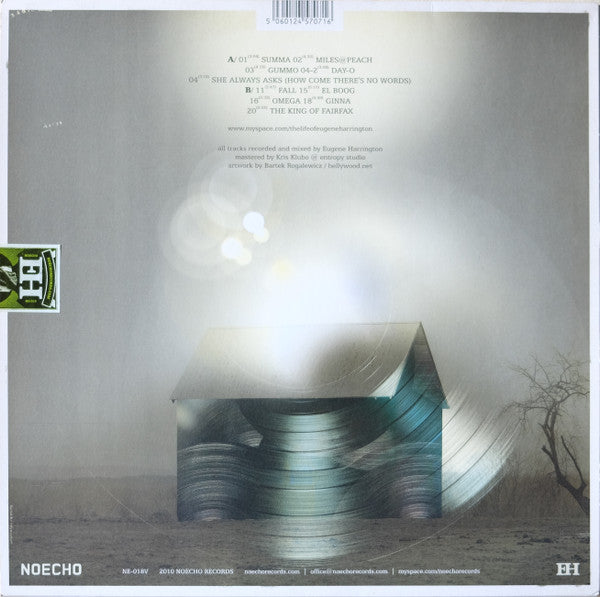 Image of Back Cover of LP - VG/VG+ - EUGENE HARRINGTON, The Life Of Eugene Harrington (NOECHO Records; NE-018V, UK 2010, Picture Sleeve), One minor crease to opening of sleeve but looks good otherwise. Disc looks great.,  - 4326355E