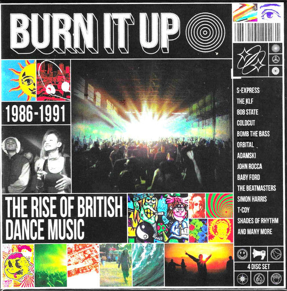 Image of Front Cover of 4xCD - M/M - VARIOUS, Burn It Up (The Rise Of British Dance Music) (1986-1991) (Cherry Red; CRCD4BOX201, UK 2025, Box Set, Booklet), ,  - 4336285E