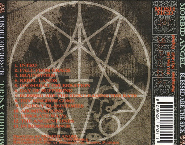 Image of Back Cover of CD - VG+/VG+ - MORBID ANGEL, Blessed Are The Sick (Earache; MOSH 31CD, Europe 2002 Reissue, Jewel Case), ,  - 4316804C