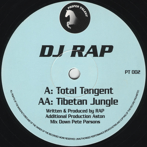 Image of Front Cover of 12" - /VG+ - DJ RAP, Total Tangent / Tibetan Jungle (Proper Talent ; PT 002, UK 1994), one hairline - still VG+,  - 4346351S