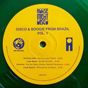 Image of Label Cover of 2xLP - VG/VG+ - HORSE MEAT DISCO, Disco & Boogie From Brazil Vol.1 (Mr Bongo; MRBLP302, UK 2025, Picture Sleeve, Inner, No OBI), no obi. light edge wear. green vinyl. printed inners,  - 4346352S