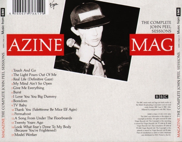 Image of Back Cover of CD - VG/VG - MAGAZINE, The Complete John Peel Sessions (Virgin; CDV 3052, Europe 2008, Jewel Case), ,  - 4336295E