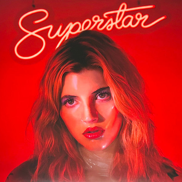 Image of Front Cover of LP - VG+/VG+ - CAROLINE ROSE, Superstar (New West Records / Vinyl Me Please; NW5379, US 2020, Pasteback Sleeve, Inner & Booklet, NO Print, Neon Pink Vinyl, NO Obi), ,  - 4446007S