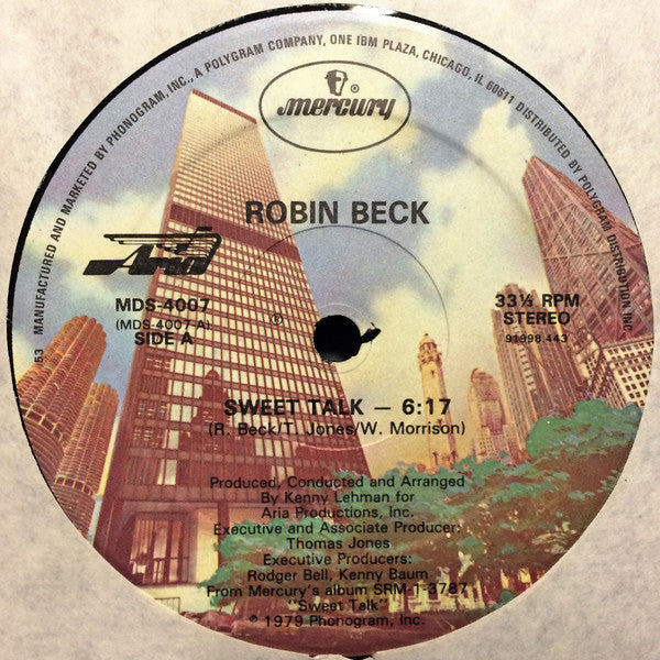 Image of Front Cover of 12" - /VG - ROBIN BECK, Sweet Talk / Suddenly (Mercury; MDS-4007, US 1979), ,  - 4426011E