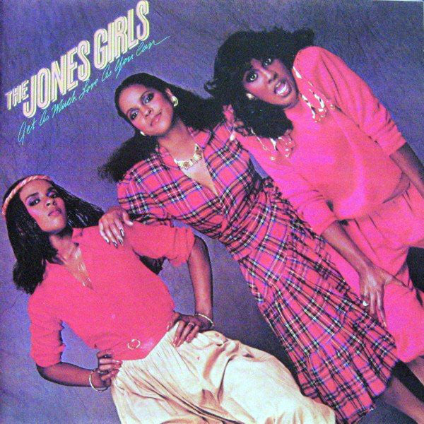 Image of Front Cover of LP - VG/VG - THE JONES GIRLS, Get As Much Love As You Can (Philadelphia International Records; PIR 85347, UK 1981, No Insert), Edge wear and some creasing to sleeve. ,  - 4416052C