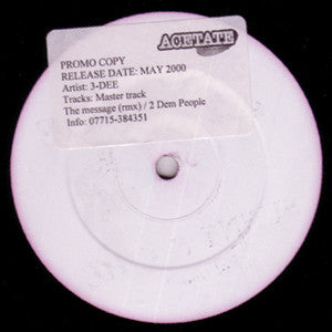Image of Front Cover of 12" - /VG - 3-DEE, Master Track (Acetate Recordings; ACT 003, UK 2000), ,  - 4446053S