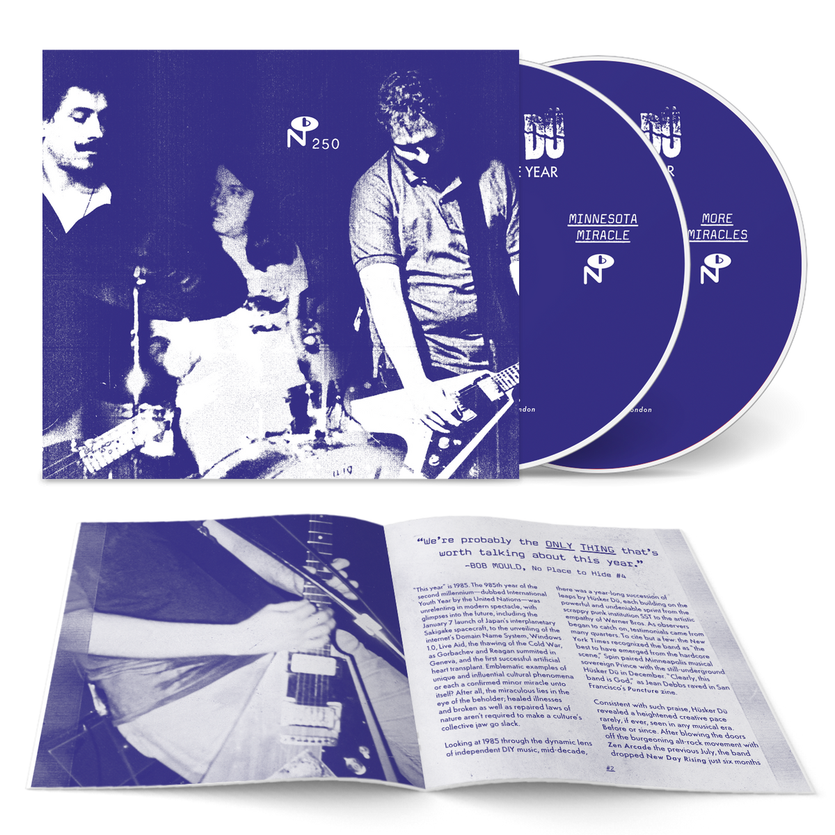 Image of Front Cover of 2xCD - NEW - H�SKER D�, 1985: The Miracle Year (Numero Group; NUM250CD, UK 2026, Deluxe Booklet, Indie Exclusive 2CD), , Restored live recordings of H�sker D� during 1985, including their complete 30 January performance at First Avenue and 20 additional tracks from that year�s touring schedule. Includes a deluxe historical booklet. - 9420416C