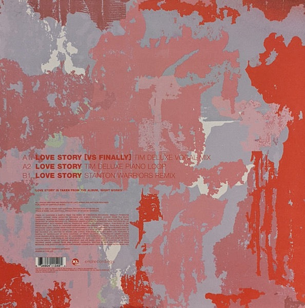 Image of Back Cover of 12" - VG+/G - LAYO & BUSHWACKA!, Love Story [Vs Finally] (XL Recordings; XLR154, UK 2003, Picture Sleeve), Heavily scuffed and scratched.,  - 4416101C